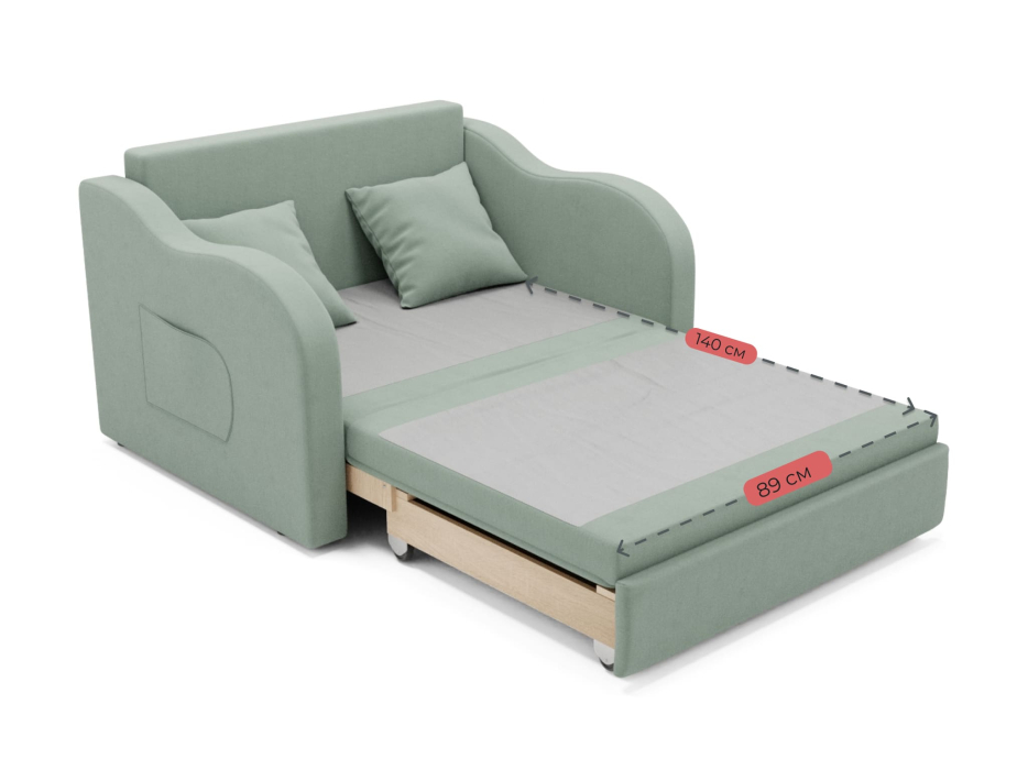 Детские диваны, Детский прямой диван Бали,выкатной,велюр