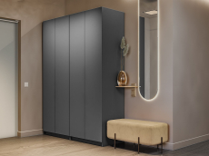 Шкафы распашные, Распашной шкаф Локер 800+800 (Гармошка с системой Push to Move/Правый) с полками