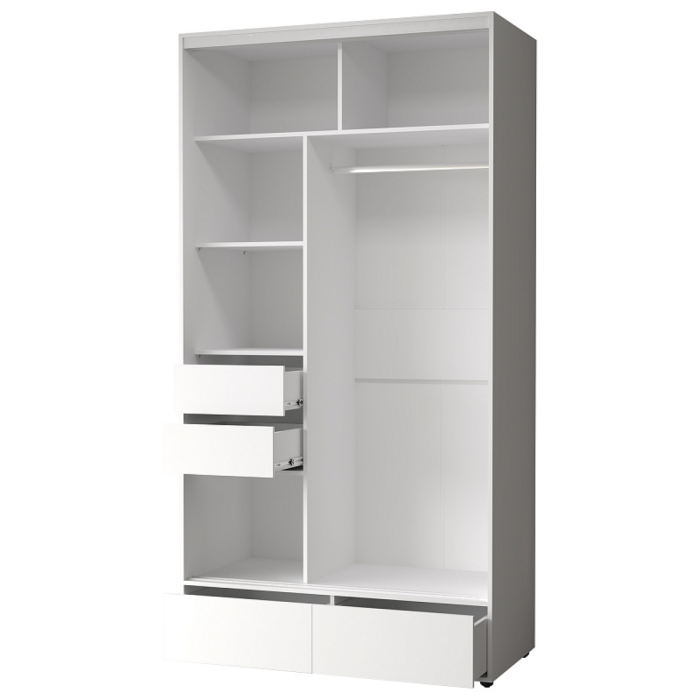 Шкафы-купе 2-х дверные, Шкаф-купе 2-дв  MOD 1200 зеркало/лдсп  (в2390*ш1232*г620)