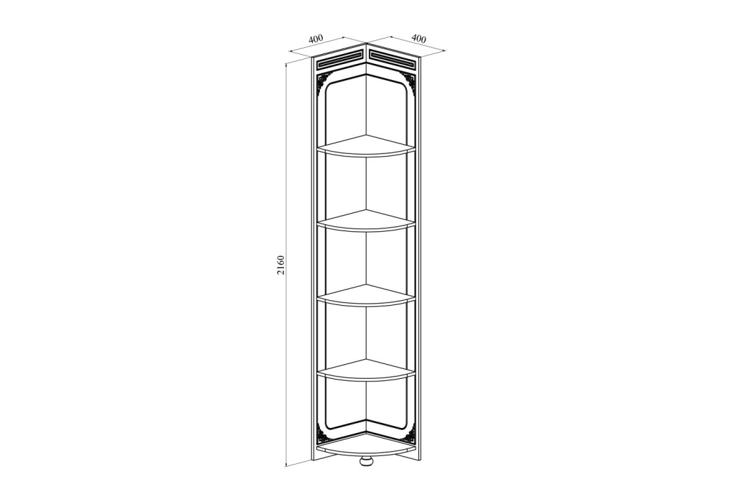 Угловые, Стеллаж угловой Ассоль АС-54
