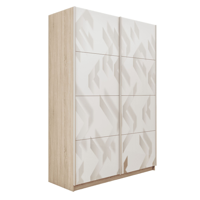 Шкафы-купе 2-х дверные, Шкаф-купе Прайм 2-х дверный Фотопечать Ленты Стекла/Доводчики 120х57х230