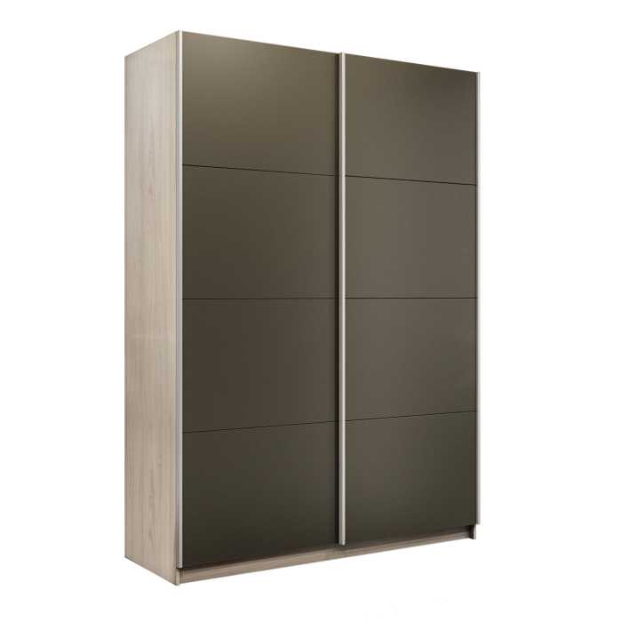 Шкафы-купе 2-х дверные, Шкаф-купе Прайм 2-х дверный Стекла хаки/Доводчики 120х57х230