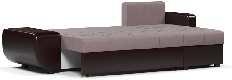 Диван-кровать угловой Атланта со столиком еврокнижка,велюр+экокожа