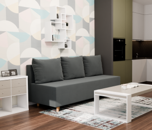 Прямой диван Лайт,еврокнижка,велюр