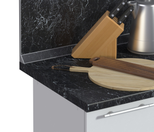 Столешница R5 38*2480*600 Черный Мрамор в упаковке