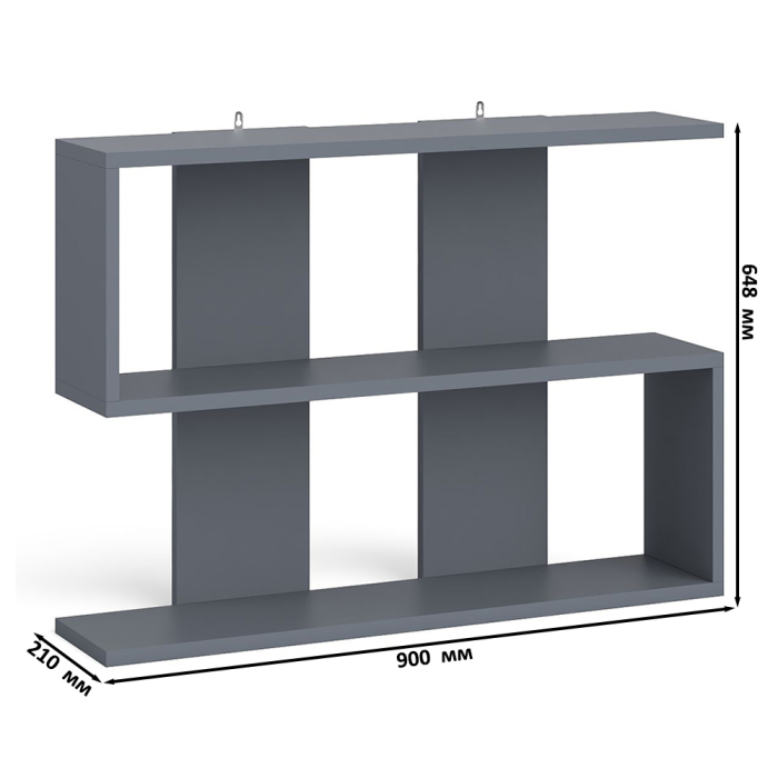Домашние кабинеты, Стол компьютерный Мори МС-6 ящики справа с высоким комодом и полочкой для книг