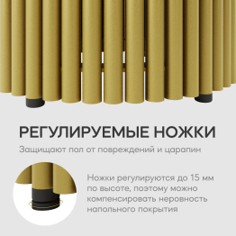 Стол круглый журнальный с золотым металлическим подстольем TRUBIS Wood M 60