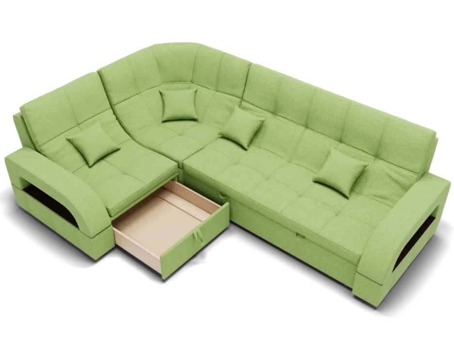 Диваны угловые в гостиную, Модульный диван Майами-3,микровелюр,антивандальная и водостойкая ткань,венеция