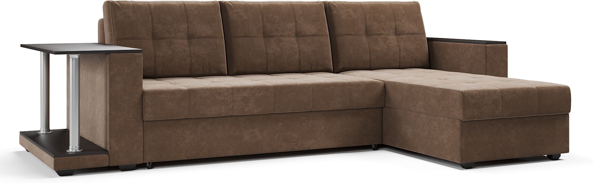 Диваны угловые, Диван-кровать угловой со столом Атланта Классик 145, велюр