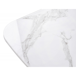 Стол Петир 120 дуб с пилением / белая шагрень