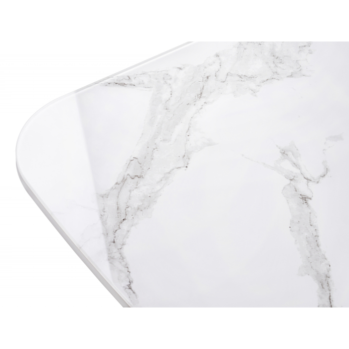 Обеденные столы, Стол Петир 120 дуб с пилением / белая шагрень