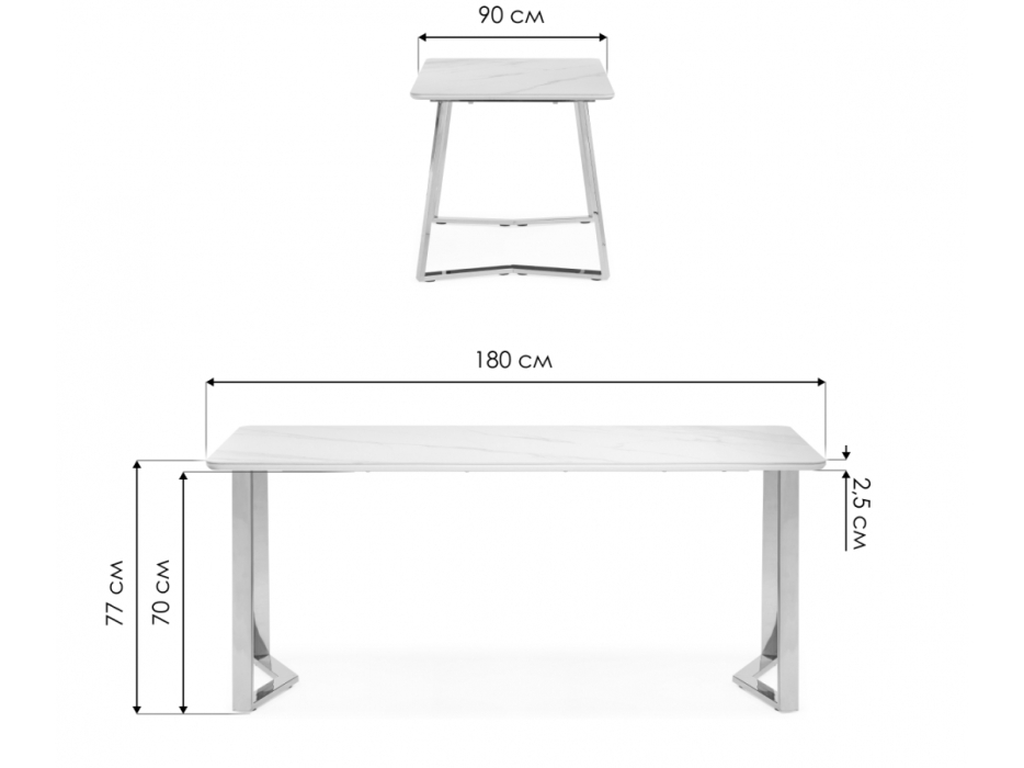 Обеденные столы, Керамический стол Селена 1 180х90
