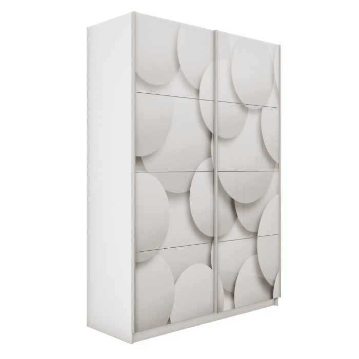 Шкафы-купе 2-х дверные, Шкаф-купе Прайм 2-х дверный Фотопечать Шары Стекла/Доводчики 140х57х230