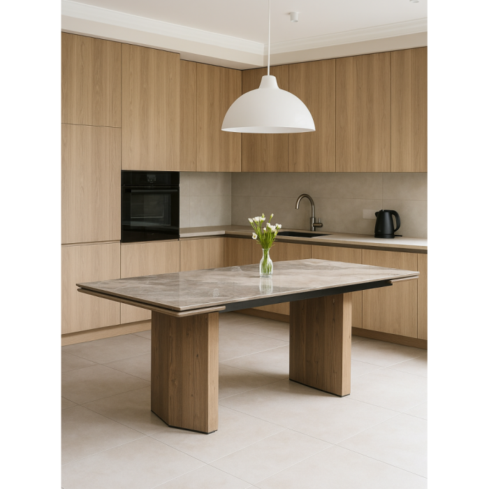 Обеденные столы, Стеклянный стол Монерон 200(260)х100х77