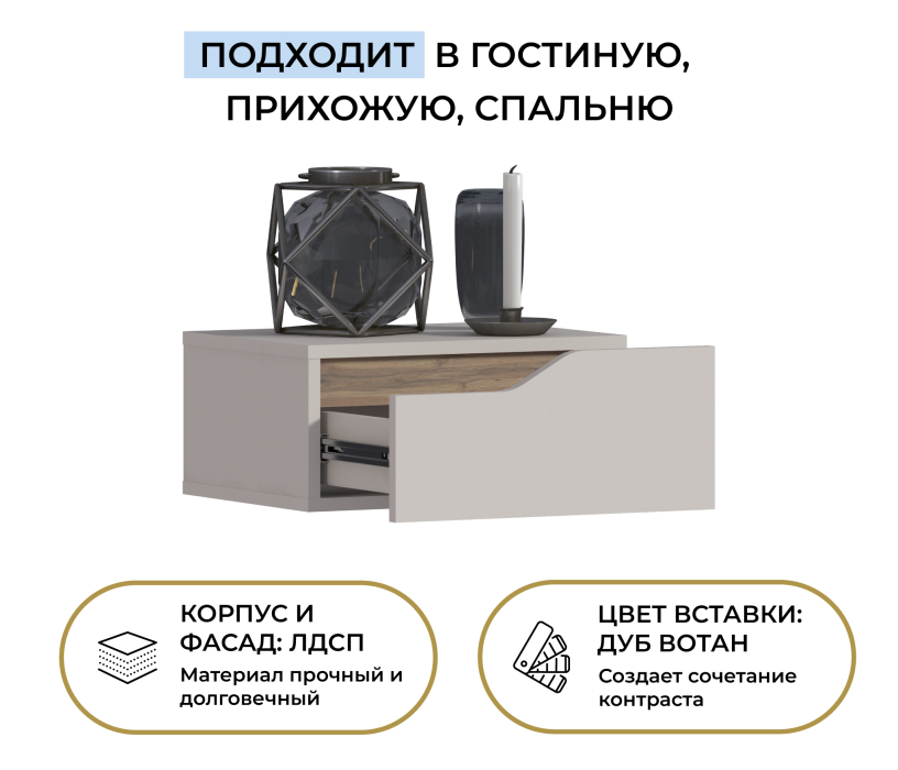 Настенные полки, Тумба подвесная Нова СБ-3624