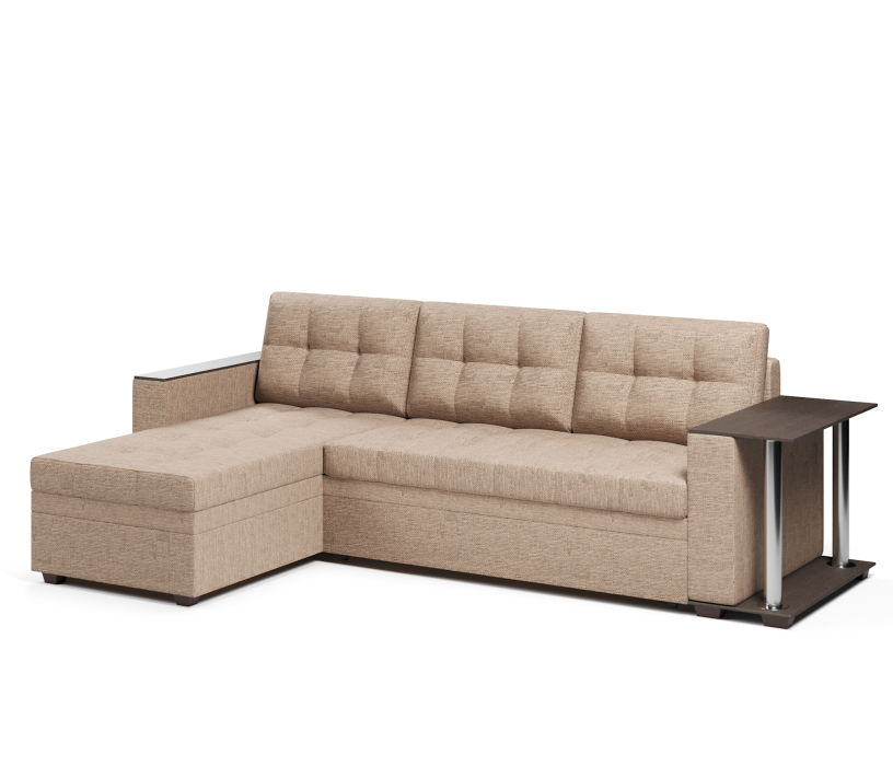 Диваны угловые в гостиную, Диван-кровать угловой Атланта со столом дельфин,рогожка