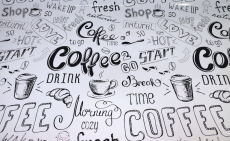 Стеновые панели из АБС-пластика, Кухонный фартук Кофе hot 1000x600x1.5 мм глянец