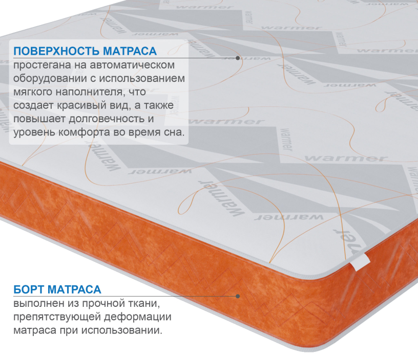 1600 x 2000, Матрас Сити-Генуя в чехле Warmer 1600х2000