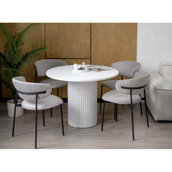 Обеденные столы, Стол Барел 100 (белые ноги)