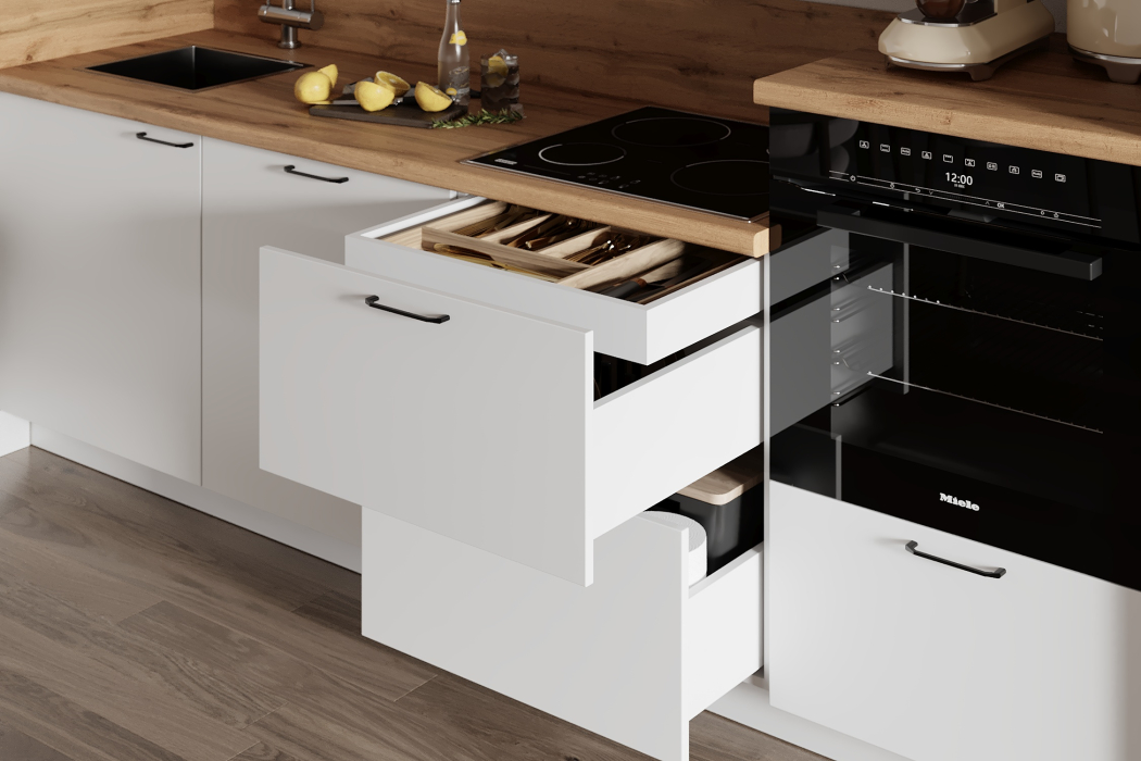 Кухонные гарнитуры, Кухонный гарнитур 1500 Эмаль,   Лизет РМ в.3