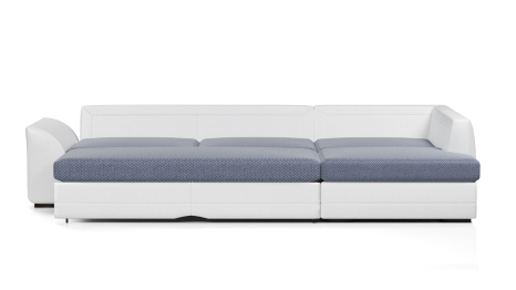 Диван-кровать угловой Калифорния дельфин,велюр + экокожа