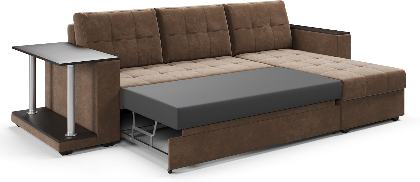 Диваны угловые, Диван-кровать угловой со столом Атланта Классик 145, велюр