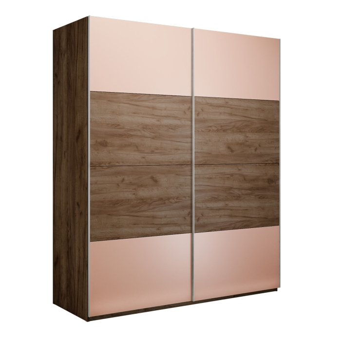 Шкафы-купе 2-х дверные, Шкаф-купе Эста 2-х дверный ДСП/Стекла пудра/Доводчик 160х66х240