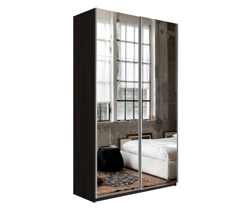 Шкафы-купе 2-х дверные, Шкаф Прайм дуо Зеркало+зеркало 2300 х 1400 х 570