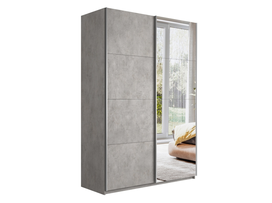 Шкафы-купе 2-х дверные, Шкаф Прайм дуо ДСП+зеркало 2300 х 1200 х 570