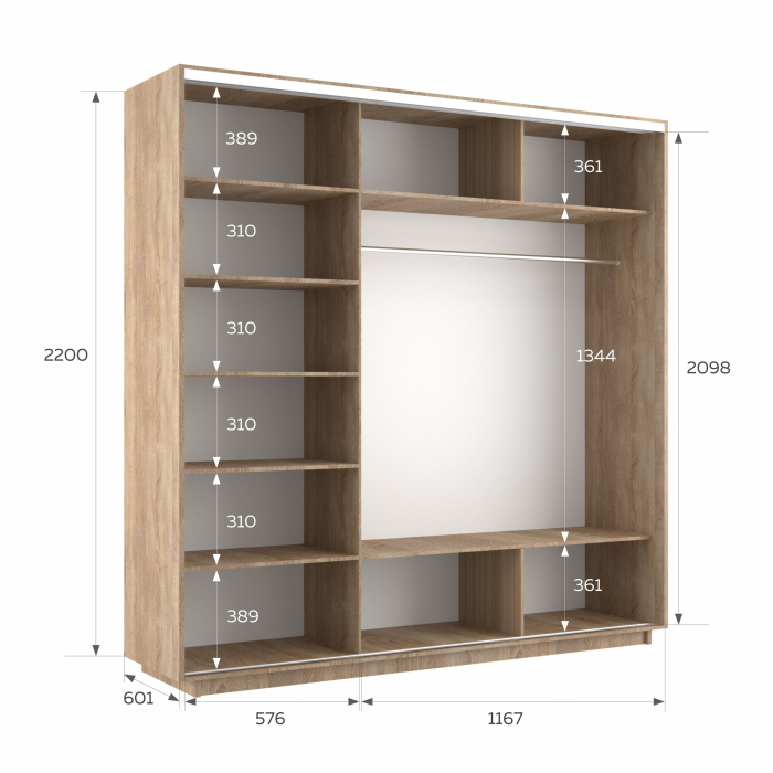 Шкафы-купе 3-х дверные, Шкаф-купе Экспресс 3-х дверный Фотопечать Калейдоскоп Стекла 180х60х220