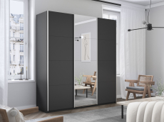 Шкафы-купе 3-х дверные, Шкаф Прайм трио 2ДСП+1зеркало 2300 х 1800 х 570