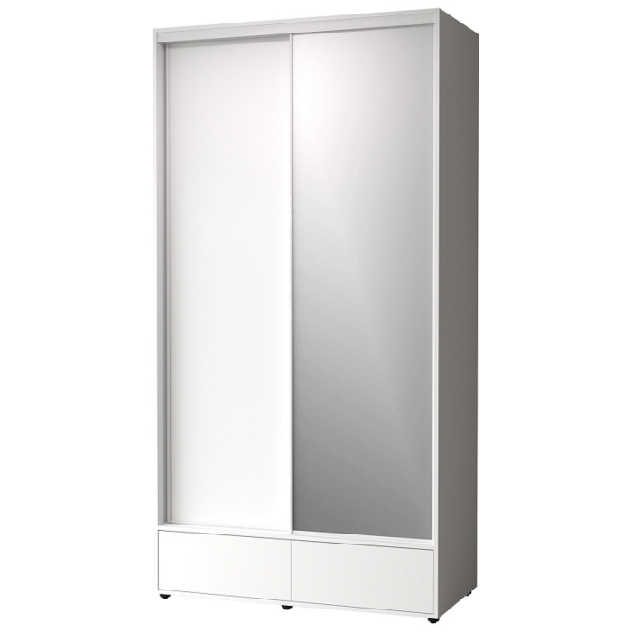 Шкафы-купе 2-х дверные, Шкаф-купе 2-дв  MOD 1200 зеркало/лдсп  (в2390*ш1232*г620)