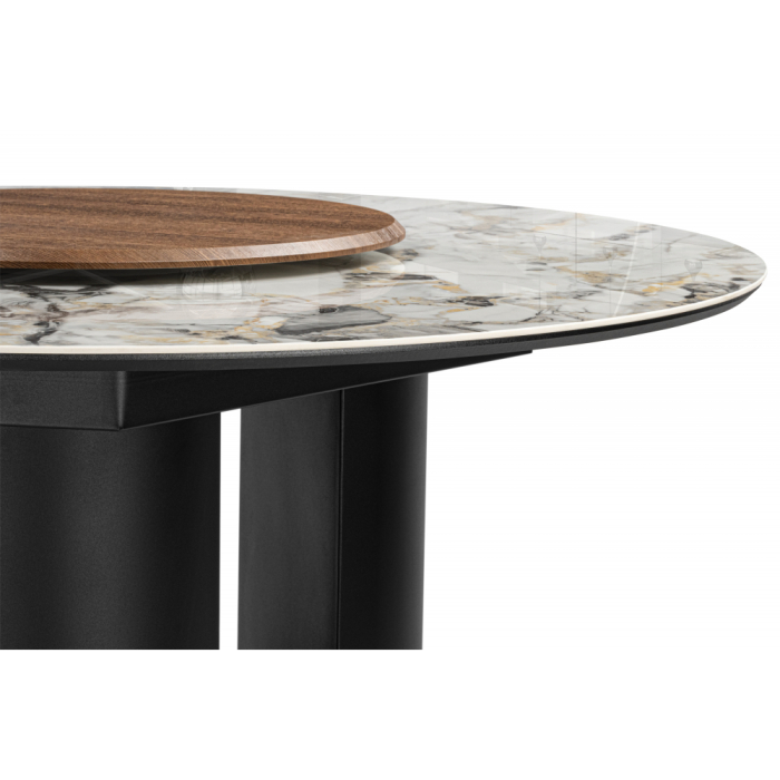 Обеденные столы, Керамический стол Иган 137 (чёрная нога)