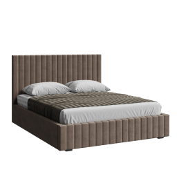 Кровать двуспальная Болонья велюр с ПМ 160х200 см