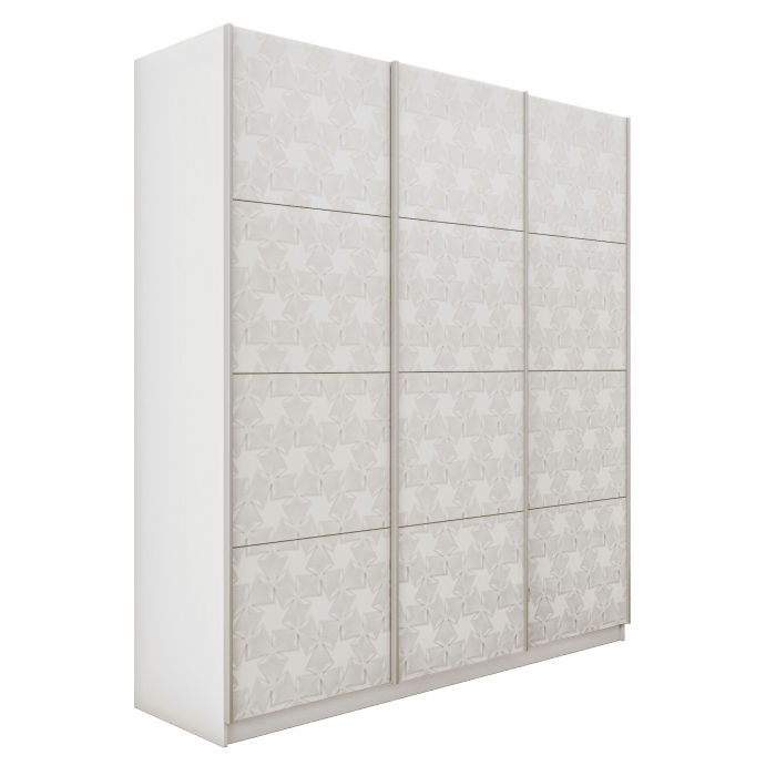 Шкафы-купе 3-х дверные, Шкаф-купе Прайм 3-х дверный Фотопечать Калейдоскоп Стекла/Доводчики 180х57х230