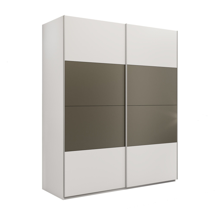 Шкафы-купе 2-х дверные, Шкаф-купе Эста 2-х дверный ДСП/Стекла хаки/Доводчик 160х66х240