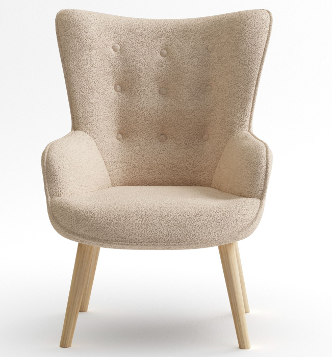 Кресло для отдыха, Кресло интерьерное Шелли, искусственный мех