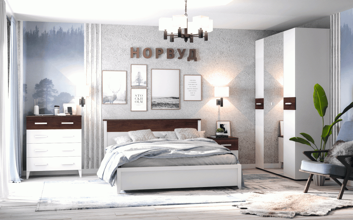 Кровати, Норвуд 32 Кровать 1600*2000+орт.осн