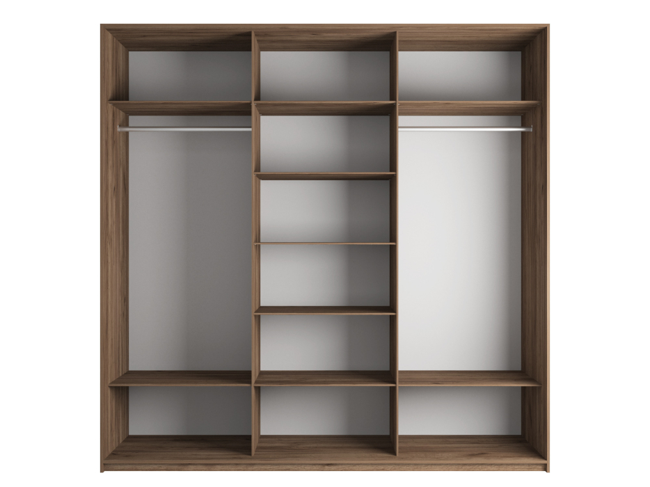 Шкафы-купе 3-х дверные, Шкаф-купе Эста ДСП+Зеркало+ДСП 270х66х240