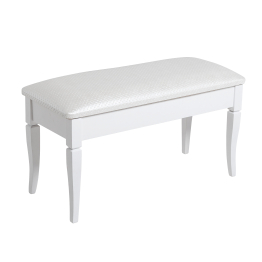 Банкетка Вивальди М с ящиком белый, ткань экокожа белый