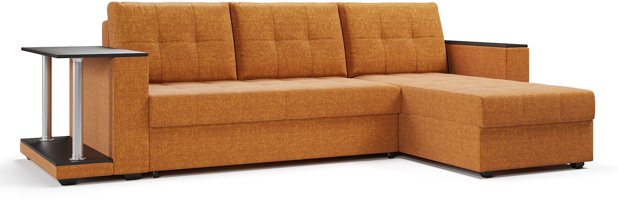 Диваны угловые в гостиную, Диван-кровать угловой со столом Атланта Классик 145 , рогожка