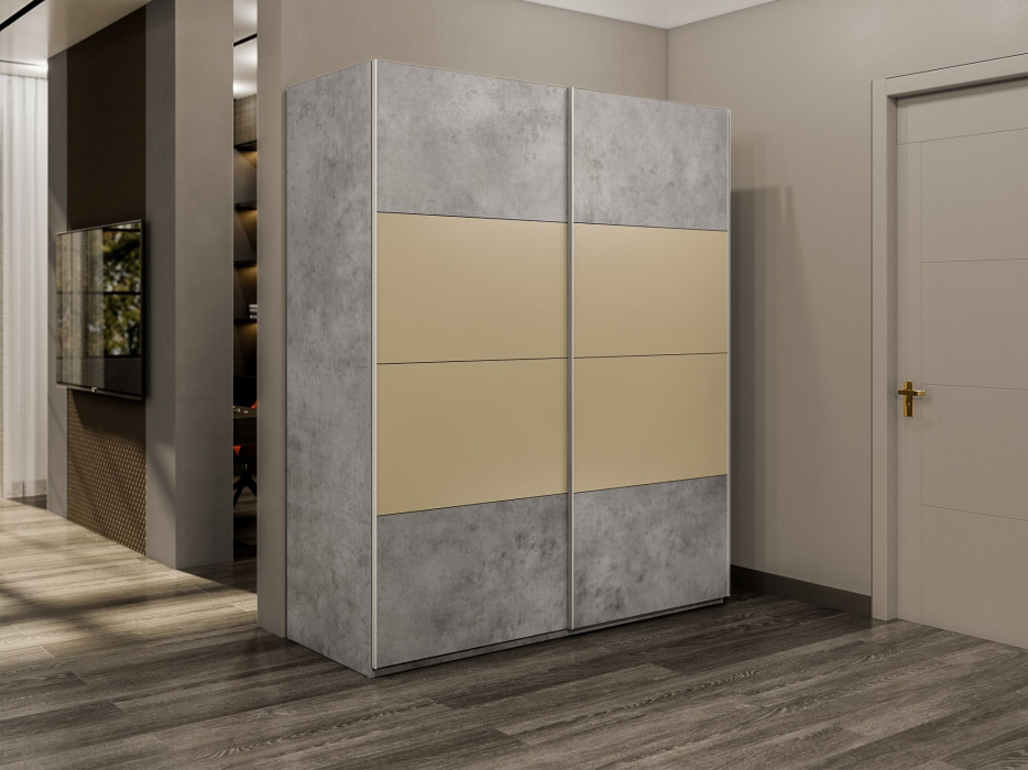 Шкафы-купе 2-х дверные, Шкаф-купе Эста 2-х дверный ДСП/Стекла фисташка/Доводчик 180х66х240