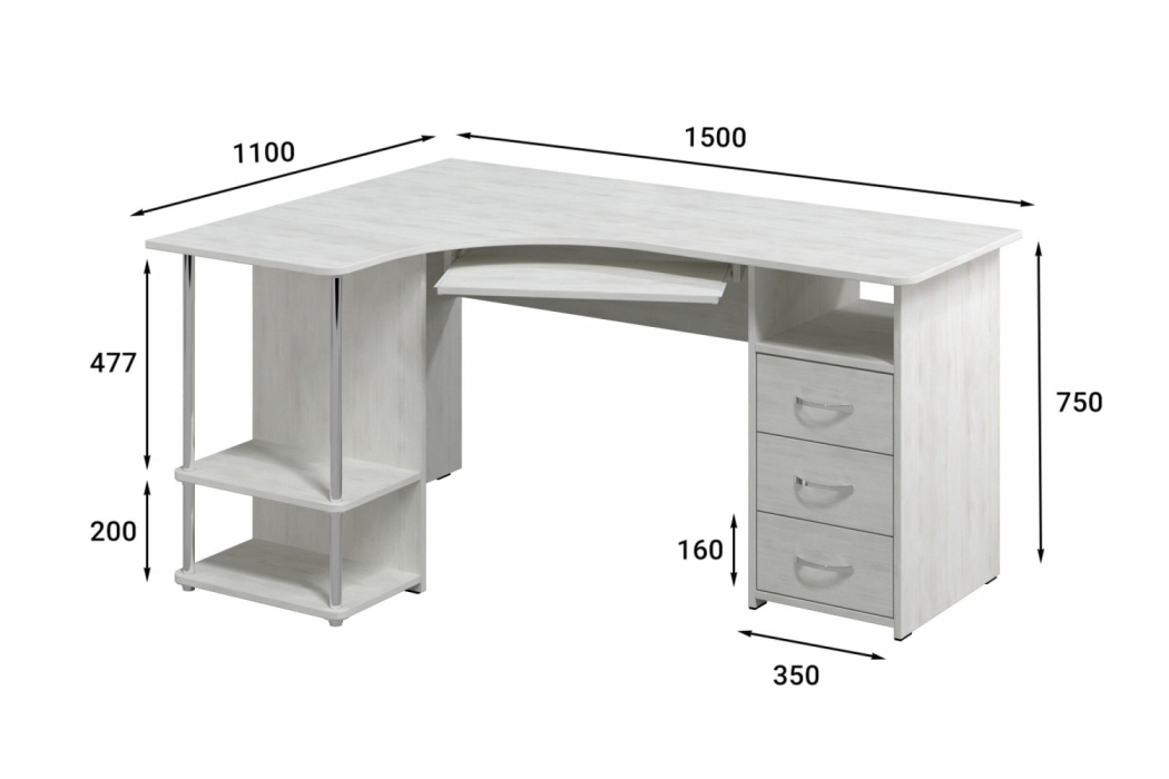 Угловые компьютерные столы, Стол компьютерный С-237