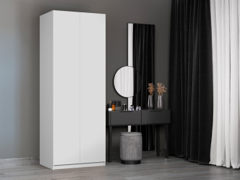 Шкаф складной Е1 Локер ("Гармошка" с системой Push to Move/Левый)81х52.5х220 см, с полками