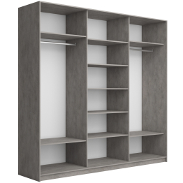 Шкаф-купе Прайм Широкий 3-х дверный Стекла хаки/Доводчики 240х57х230