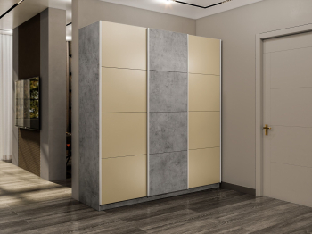 Шкаф-купе Прайм 3-х дверный Стекла фисташка/ДСП/Доводчики 180х57х230