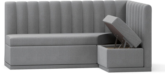 Кухонный угловой нераскладной диван Кафф, велюр