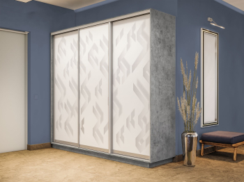 Шкаф-купе Экспресс 3-х дверный Фотопечать Ленты Стекла 240х60х220