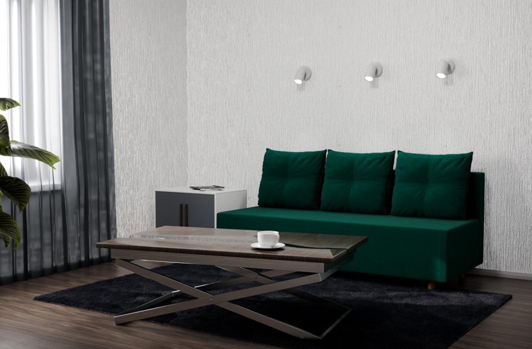 Диваны еврокнижки, Прямой диван Сияние,еврокнижка,велюр