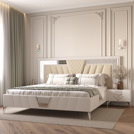 Кровать двуспальная Савелья 180х200 см кашемир